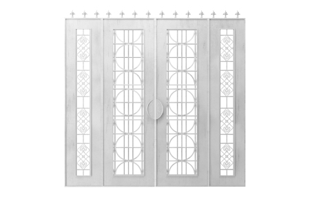RING Gate | GAT-180 is designed with drawings and ideas from houses with ancient and solid architecture. RING cast aluminum gate is considered a best-selling design with modern features but brings a classic style with many sophisticated and luxurious patterns to the house.